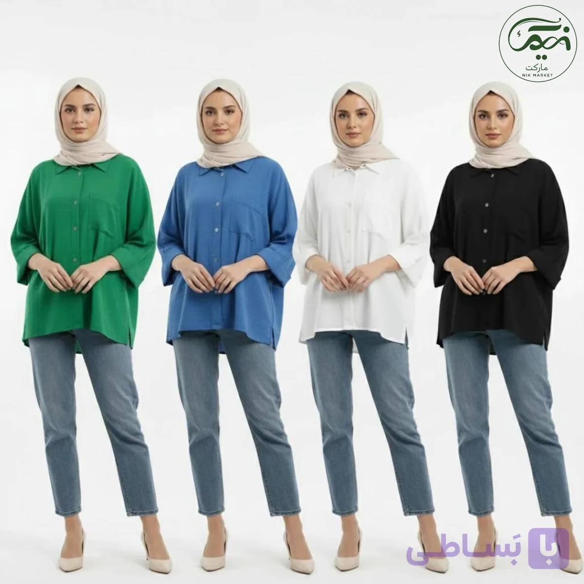 شومیز ابرو بادی ساده و گره ای/دوخته شده برای حمایت — تصویر 1