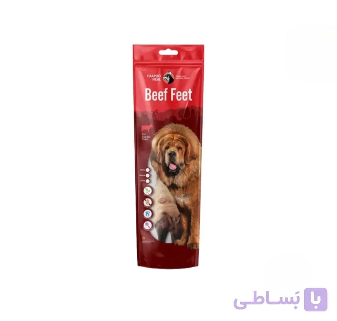 تشویقی سگ پاچه گاو برند هاپومیل سایز متوسط