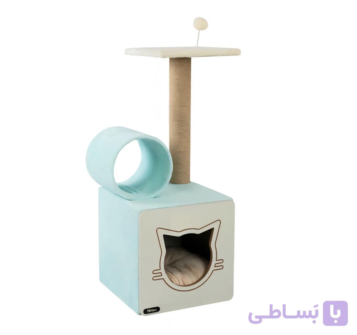درخت گربه و اسکرچر کد C رنگ طوسی برند nina pet نیناپت