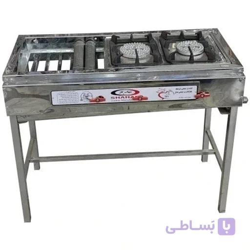 کباب پز یک متری دو اجاق شهاب گاز مدل آرین — تصویر 1