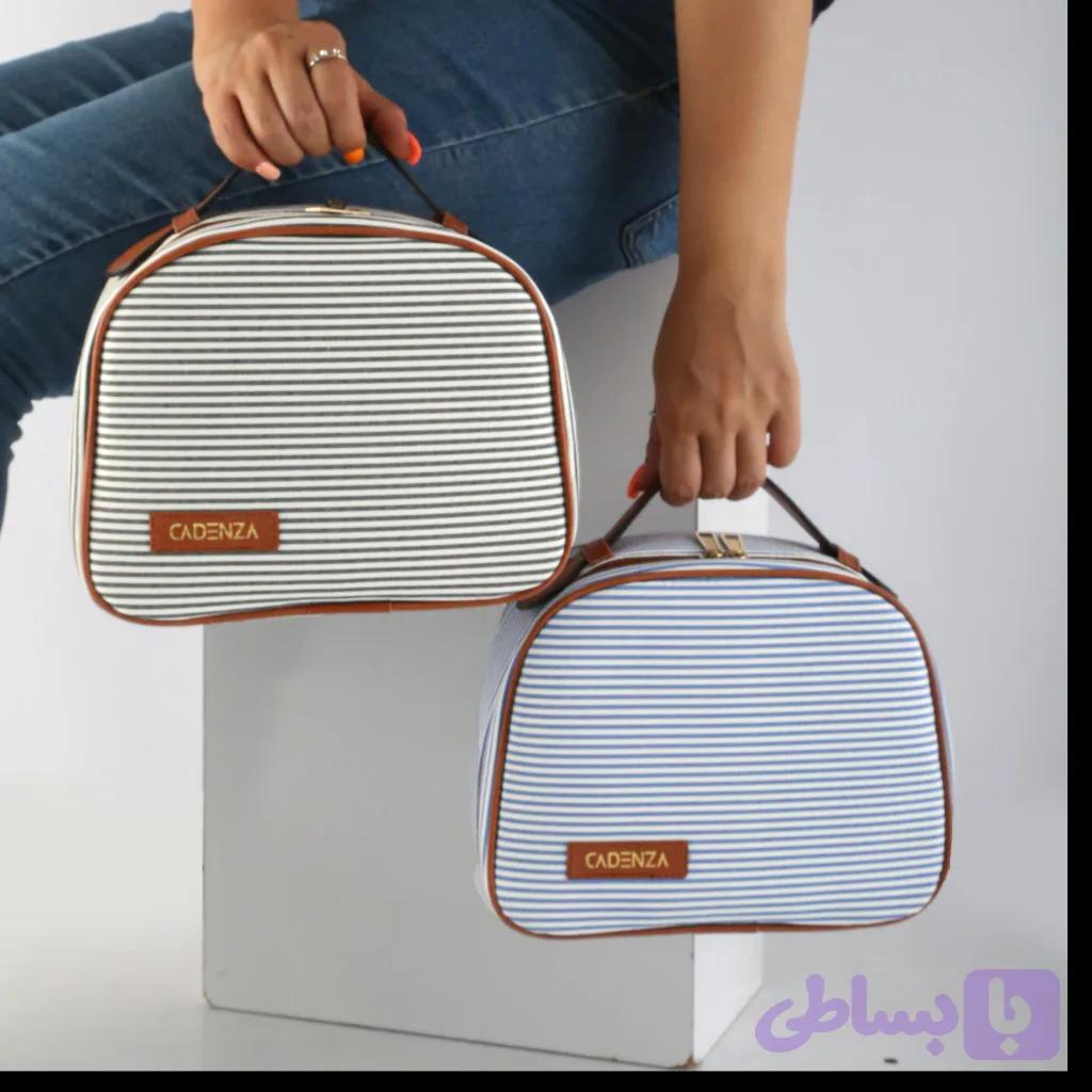 کیف آرایشی صندوقی راه راه