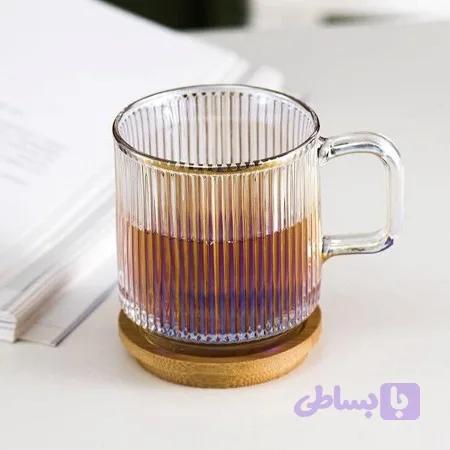 ماگ دسته دار بلور خطی وارداتی kit-711 — تصویر 1