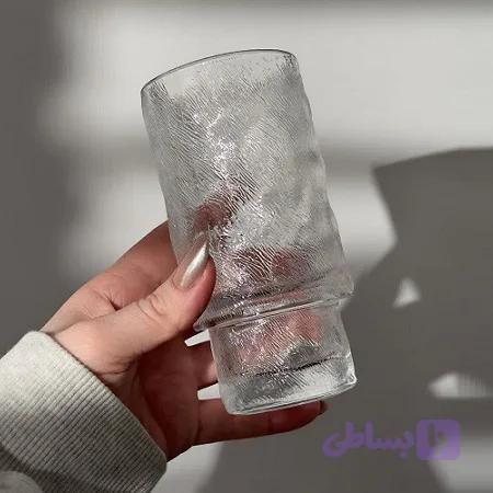 لیوان بلور طرح یخی وارداتی kit-700 — تصویر 1
