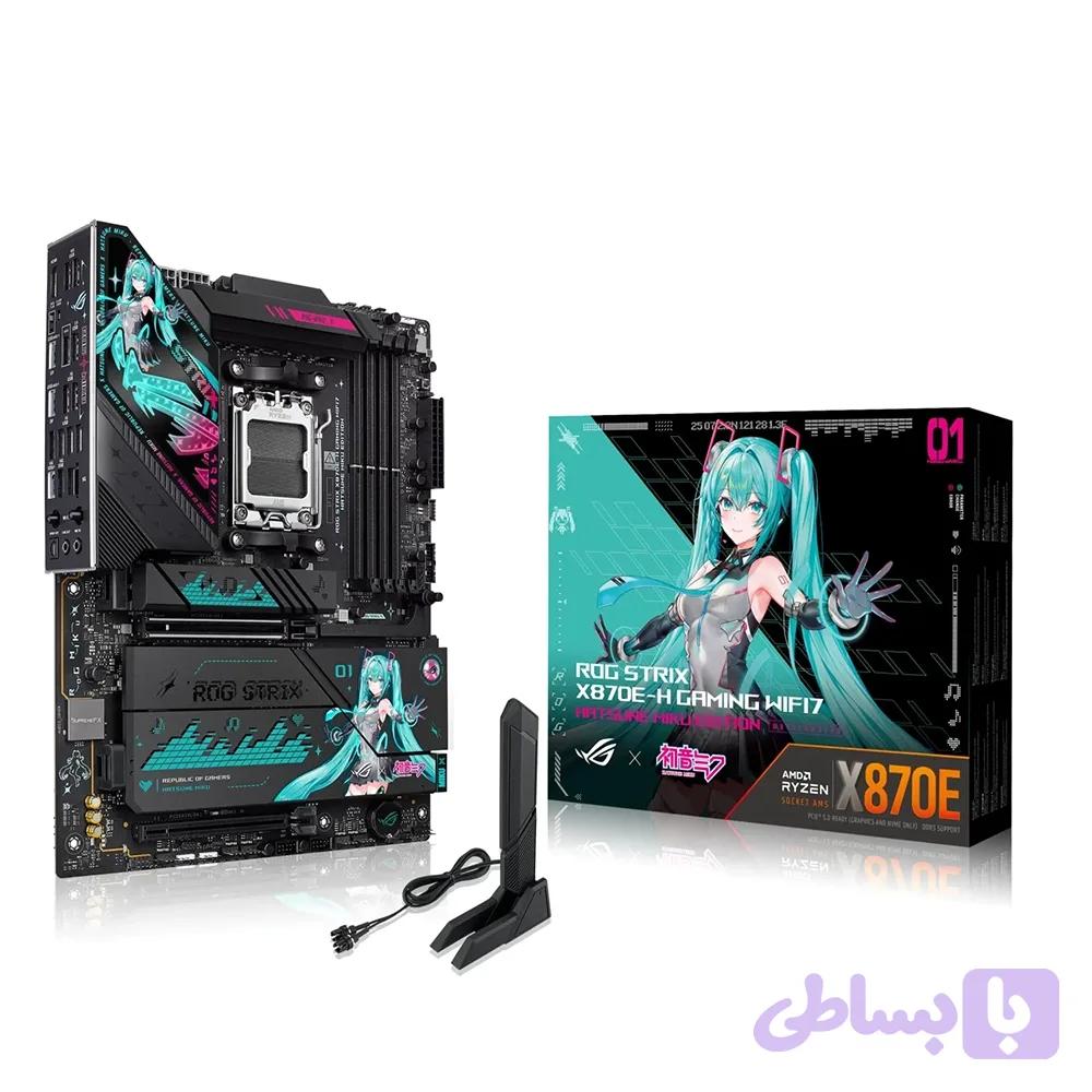 مادربرد ASUS ROG STRIX X870E-H GAMING WIFI7 HATSUNE MIKU EDITION AM5 DDR5 — تصویر 1