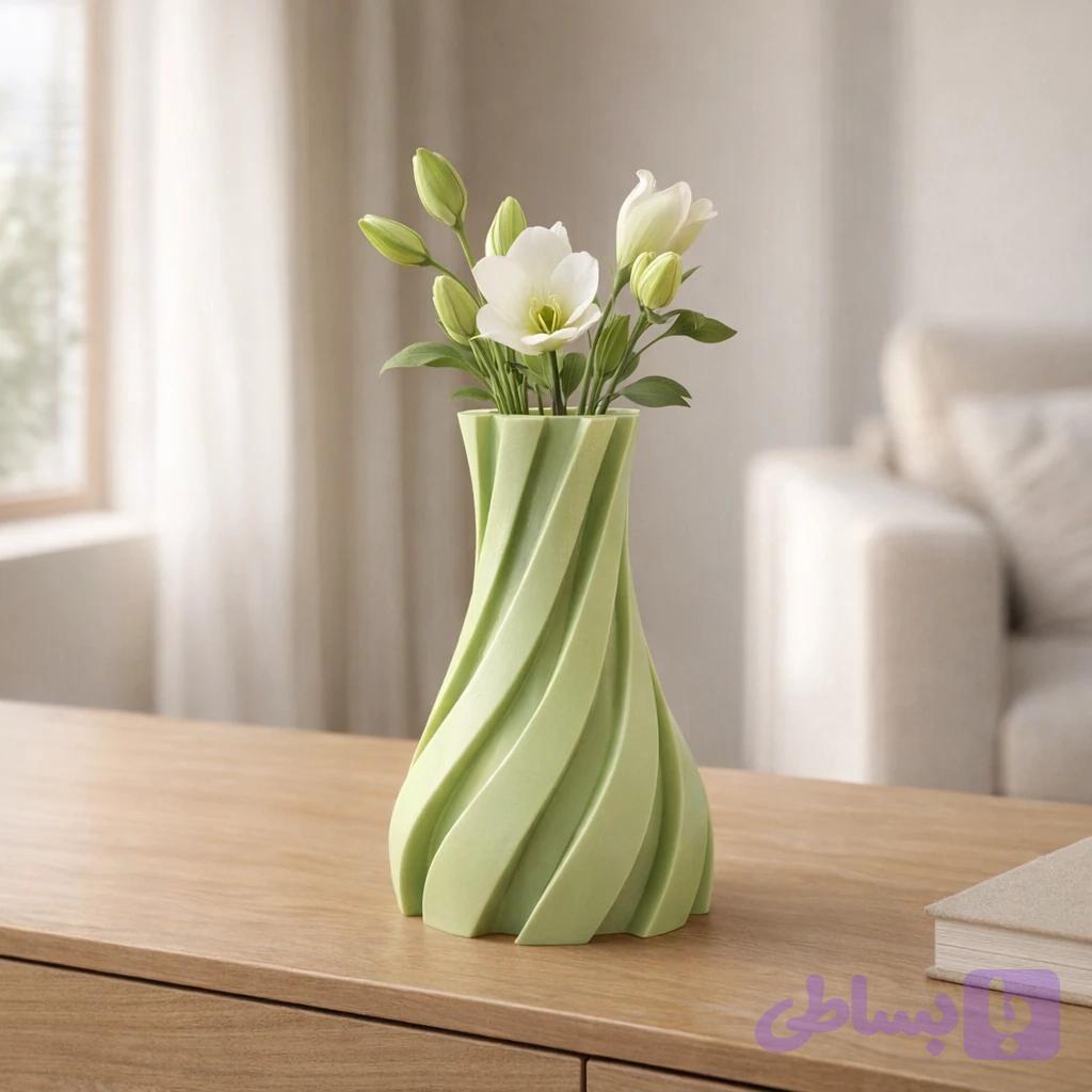 گلدان تخت شیاردار مدل لیورا