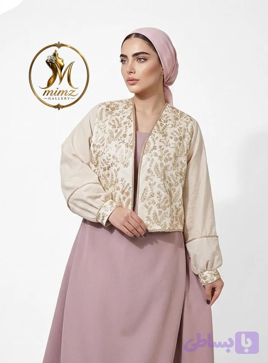 کت کراپ سوزندوزی گندم فری سایز