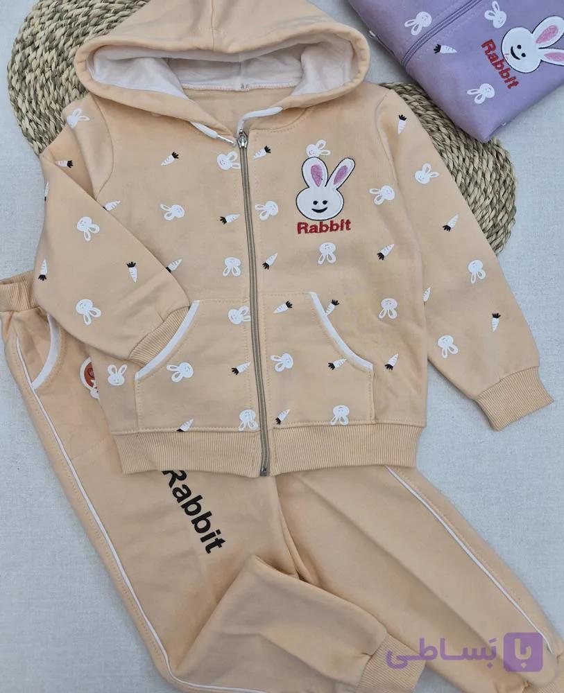 ست سویشرت و شلوار گرم دخترانه Rabbit (سایز 45 50) — تصویر 1