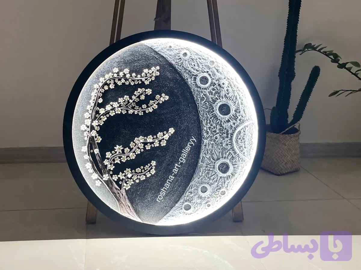 تابلو دکوراتیو ماه و درخت