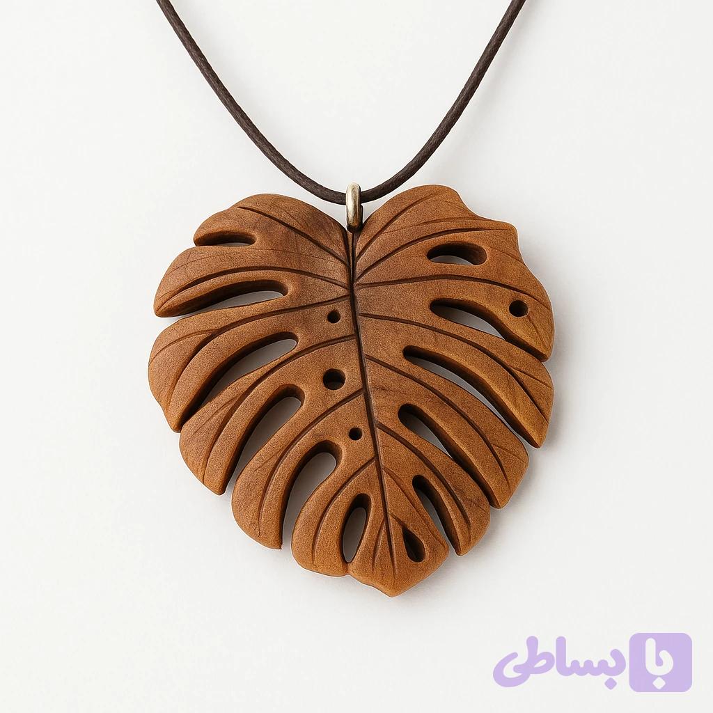 گردنبند طرح برگ انجیر