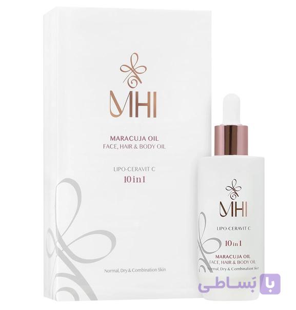 روغن ماراکوجا 10 در 1 ام اچ آی MHI مناسب صورت، مو و بدن حجم 50 میلی‌لیتر