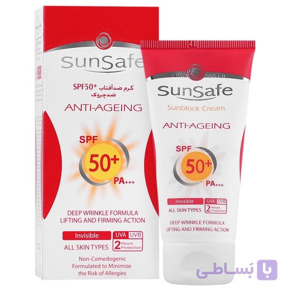 کرم ضد آفتاب و ضد چروک SPF50 سان سیف