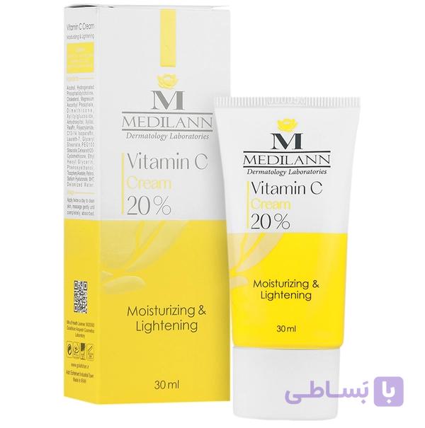 کرم حاوی ویتامین سی 20% روشن کننده و مرطوب کننده مدیلن