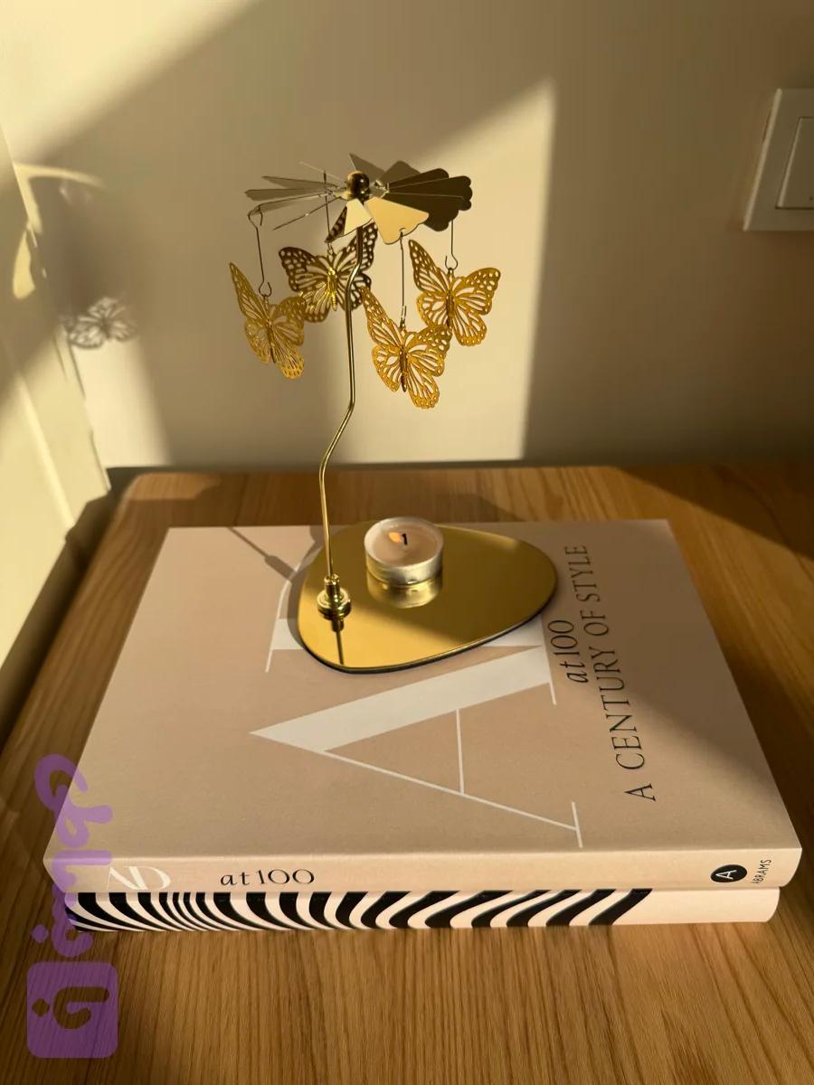 جاشمعی رقصنده (چرخان) طرح پروانه 🦋