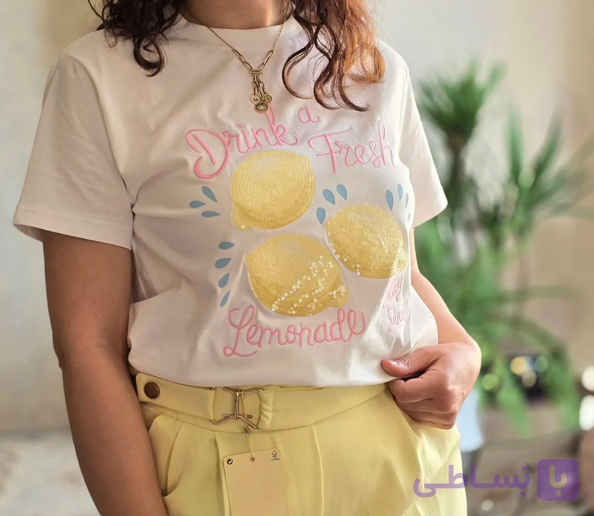 تیشرت ترک طرح لیمو  تابستانی — تصویر 1