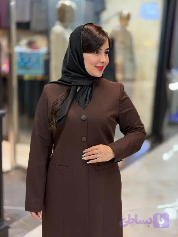 مانتو شلوار اداری ازیتا کد 3040 مشکی — تصویر 1