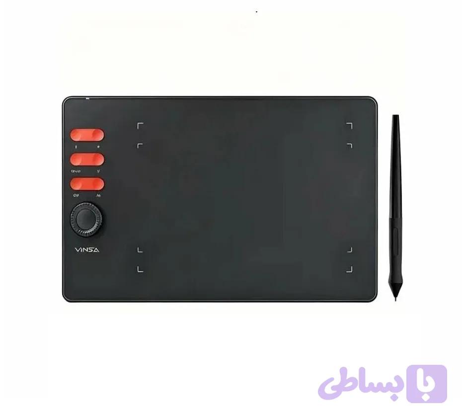 قلم نوری و تبلت گرافیکی Vinsa مدل Q5 به همراه کیف، گلس و دستکش طراحی