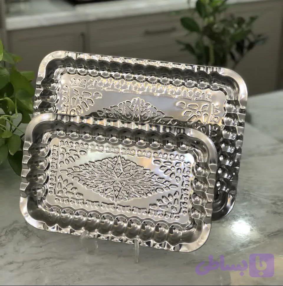 سینی مستطیل طرح مس