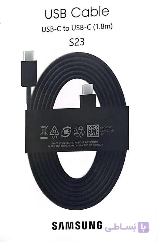 کابل شارژر 2 سر تایپ سی SAMSUNG مدل S23 اورجینال