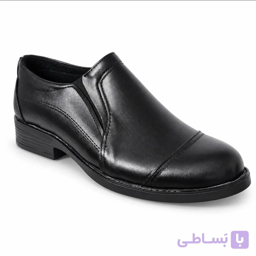 کفش مجلسی مردانه چرم صنعتی مدل بدون بند کد ۱۰۶