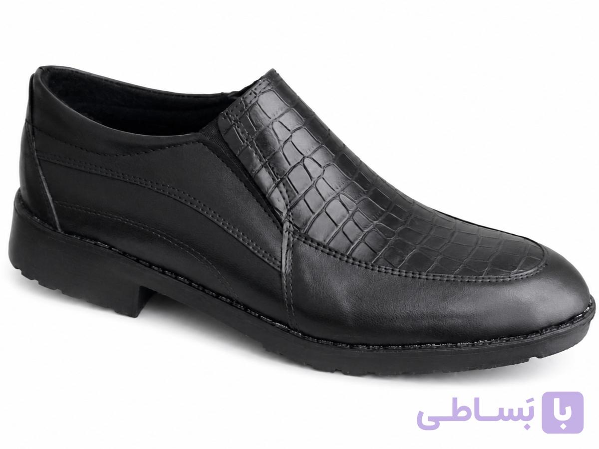 کفش مجلسی مردانه چرم صنعتی مدل بدون بند کد ۱۰۴
