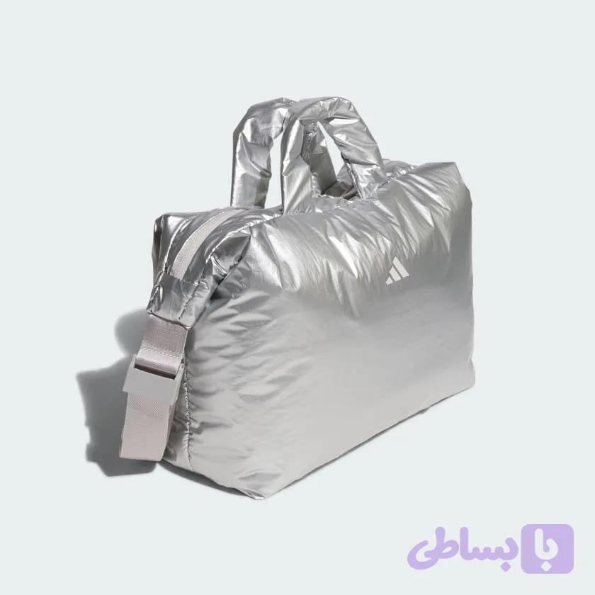 کیف دستی شانه ای یونیسکس برند آدیداس ۱۷.۱ لیتر نقره‌ای متالیک