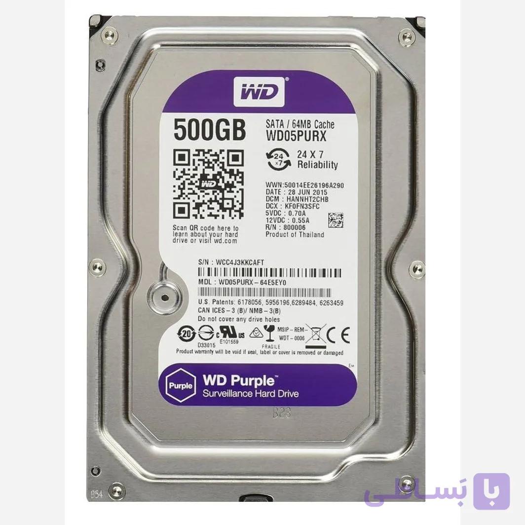 هارد دیسک اینترنال وسترن بنفش 500 گیگ گرید A