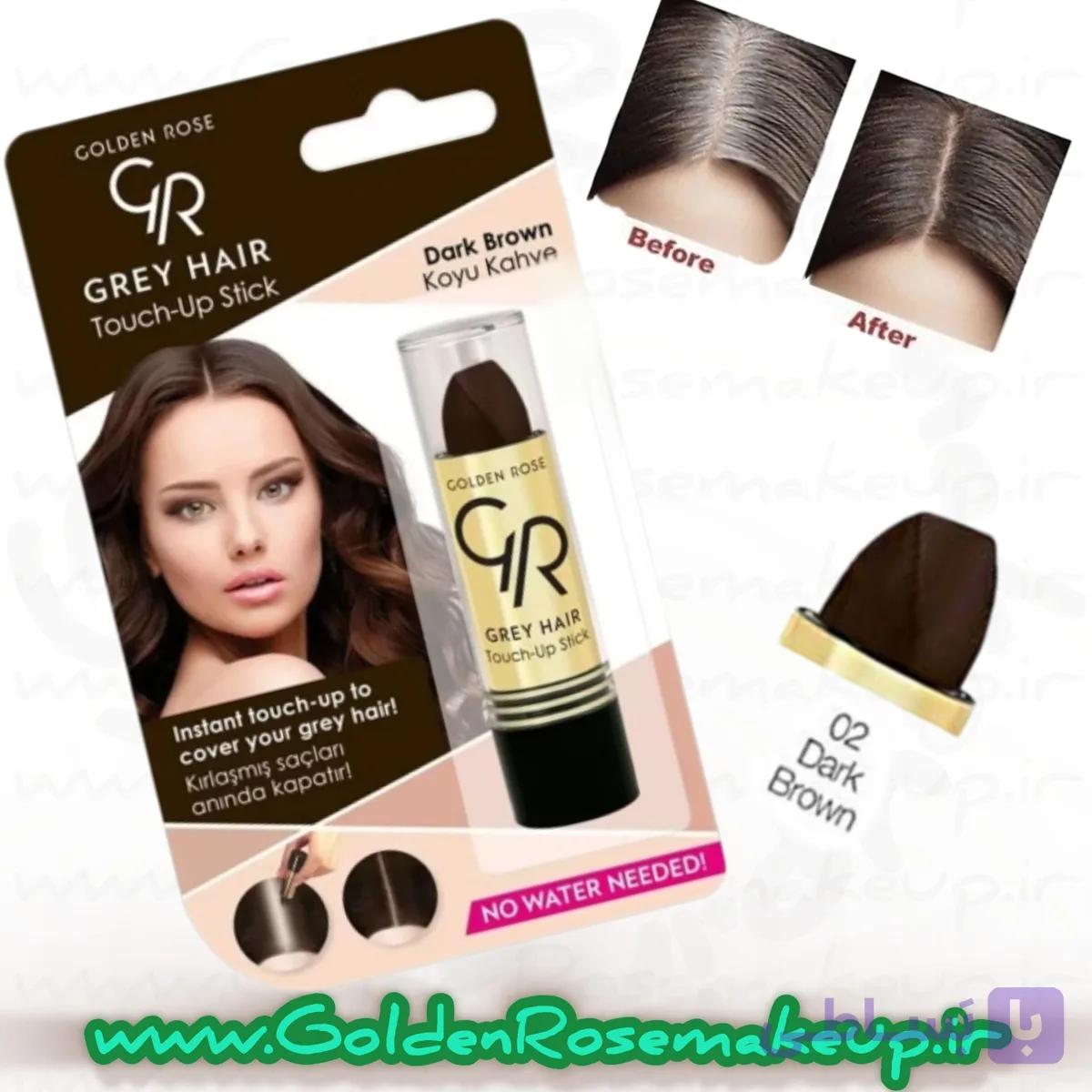 رژ مو  کاور استیک مو گلدن رز  مدل  Dark Brown شماره ۰۲