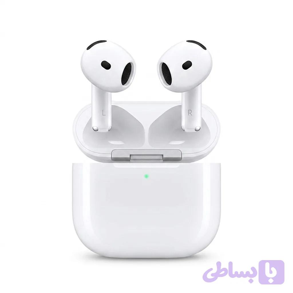 هدفون بلوتوثی اپل مدل AirPods 4 فاقد قابلیت نویز کنسلینگ، درگاه شارژ USB Type-C، شارژ بی سیم، با قابلیت اتصال به چند دستگاه، پشتیبانی از فرمان لمسی، نشانگر LED، پشتیبانی از دستیار صوتی، مقاوم در برابر آب — تصویر 1