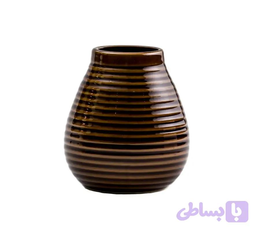 کوزه ماته سرامیکی قهوه ای تیره | Dark brown ceramic matè Bowl