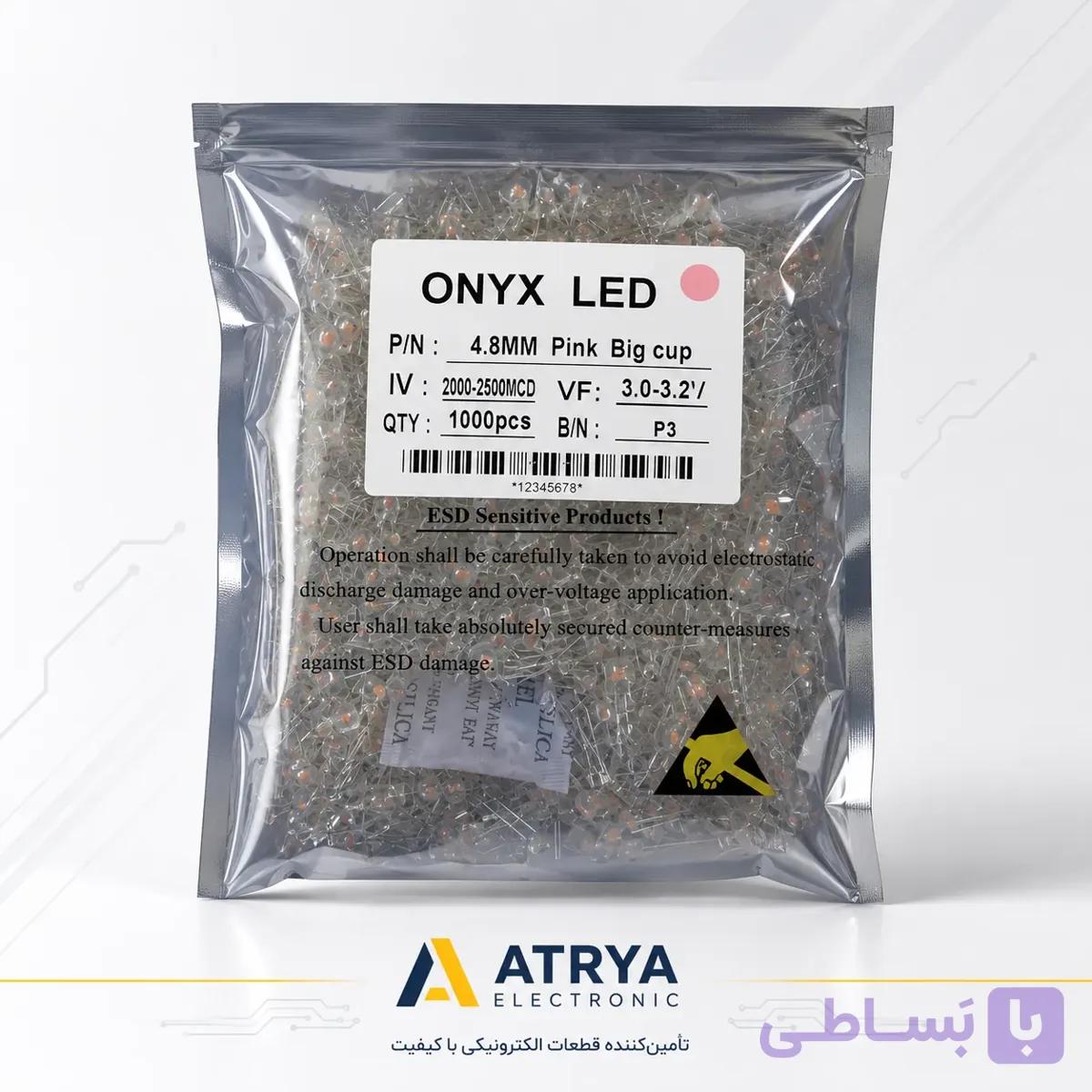 ال ای دی کلاهی دوچیپ صورتی ONYX | LED صنعتی پرنور با کیفیت تضمین‌شده