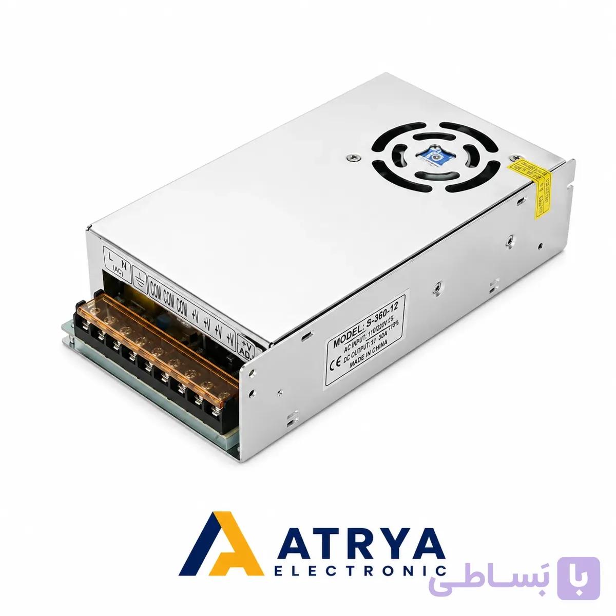 پاور 12 ولت 20 آمپر فن دار (منبع تغذیه صنعتی 12V-20A) — تصویر 1