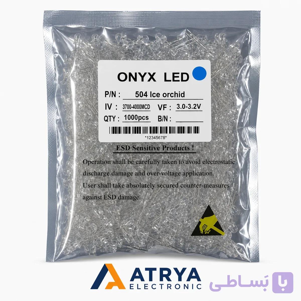 ال ای دی اوال آبی ONYX | خرید LED اوال آبی صنعتی از آتریا الکترونیک — تصویر 1