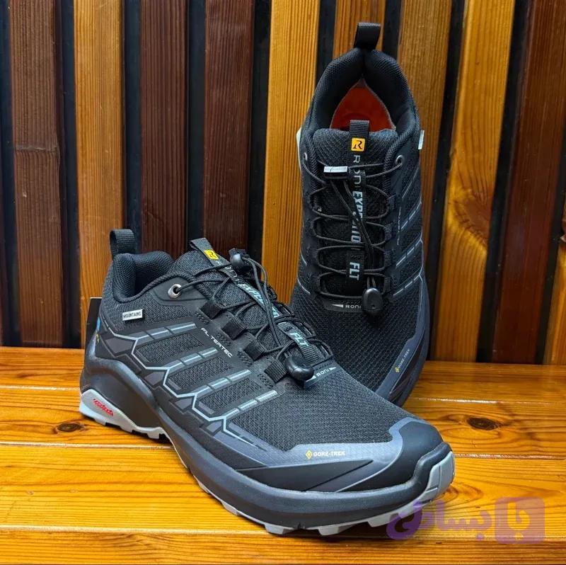کتونی سایز بزرگ (بزرگ پا) و کوچک مردانه رونی (آی رانر ) مشکی (Men waterproof trekking shoes Roni ) — تصویر 1