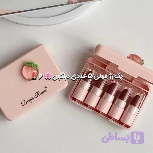 پک رژ لب جامد 5 عددی مدل هلو