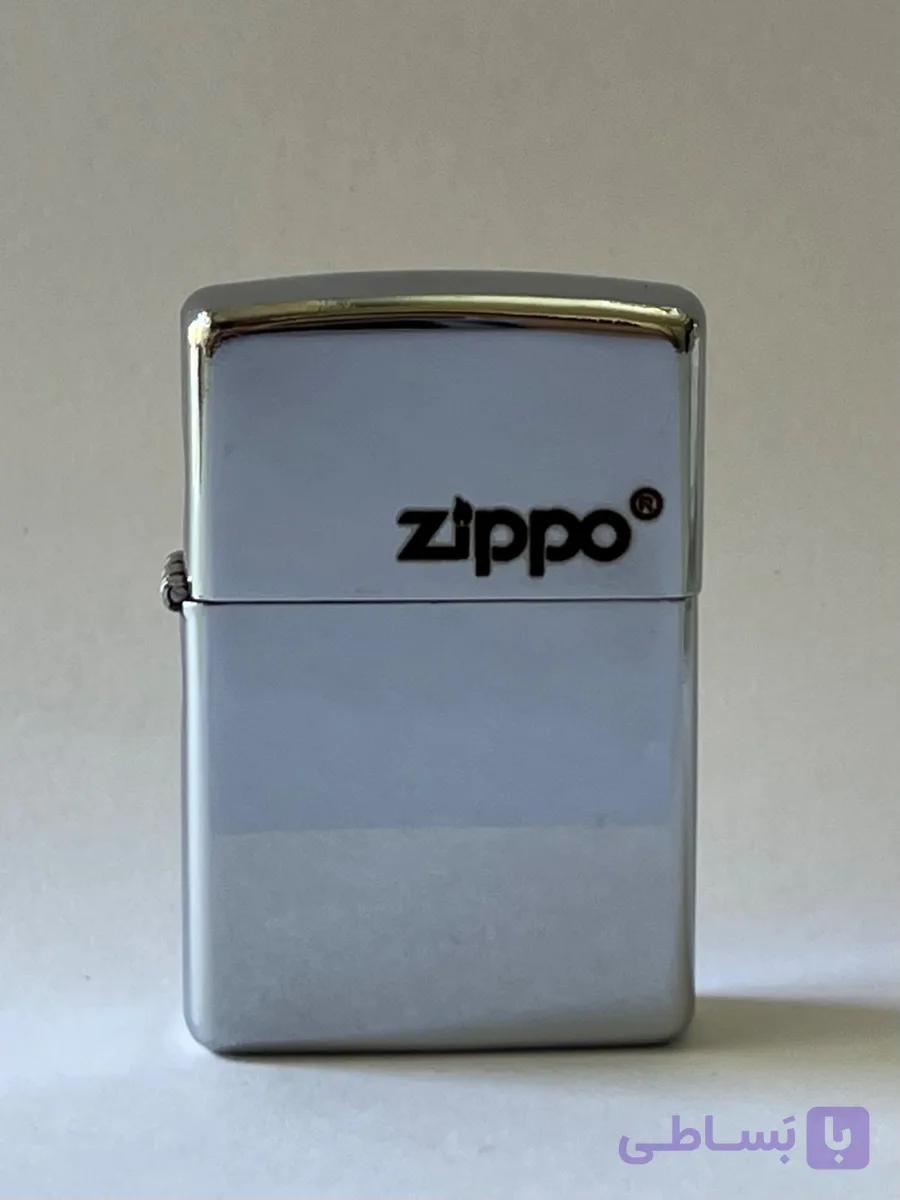 فندک بنزینی طرح زیپو (ZIPPO) مدل نقره‌ای براق کلاسیک - High Quality