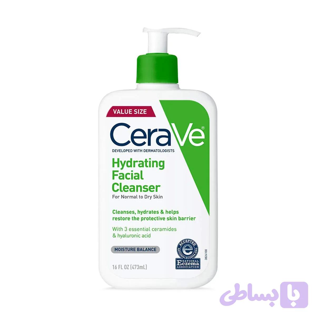 ژل شست و شو پوست نرمال تا خشک سراوی 236 میل Hydrating Cleanser اصل