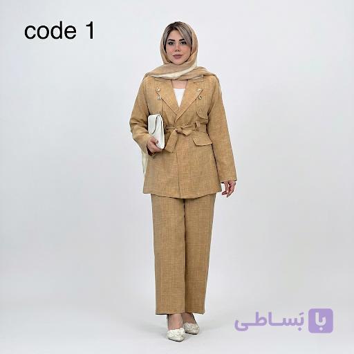 کت و شلوار کرپ شانتون مدل ژینوس علیدسا