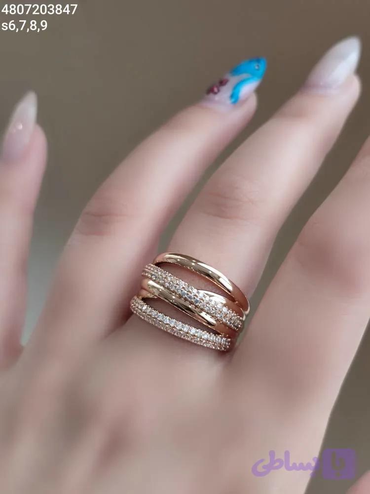 انگشتر مارک ژوپینگ طرح جواهری پورتوفینو ضد حساسیت رنگ ثابت 4807203847