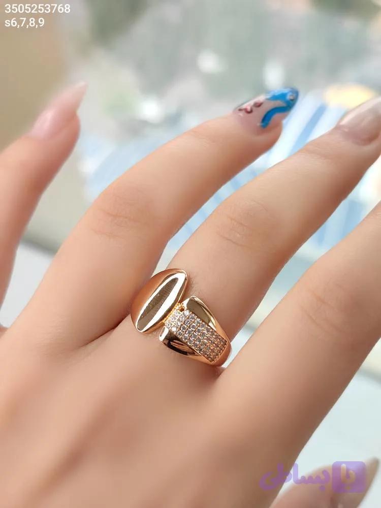انگشتر جواهری مارک ژوپینگ نمادار و براق رنگ ثابت و ضد حساسیت