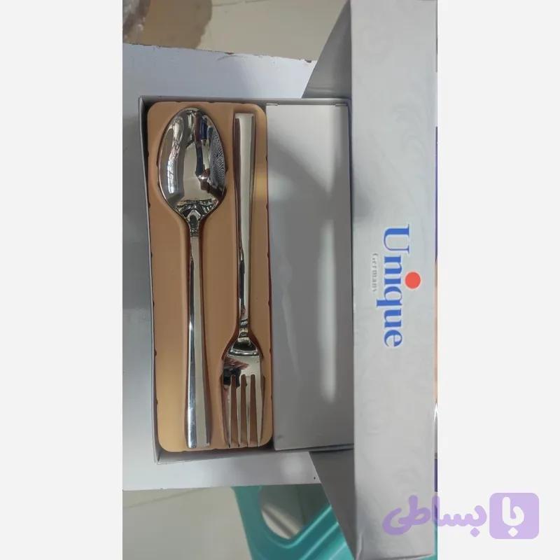 قاشق چنگال برند یونیک Unique جنس استیل ضدزنگ ضخیم ست 12 عددی اورجینال