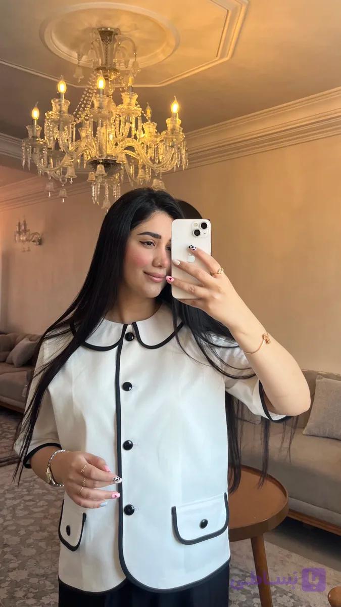 کت زنانه لینن زرد کره ای