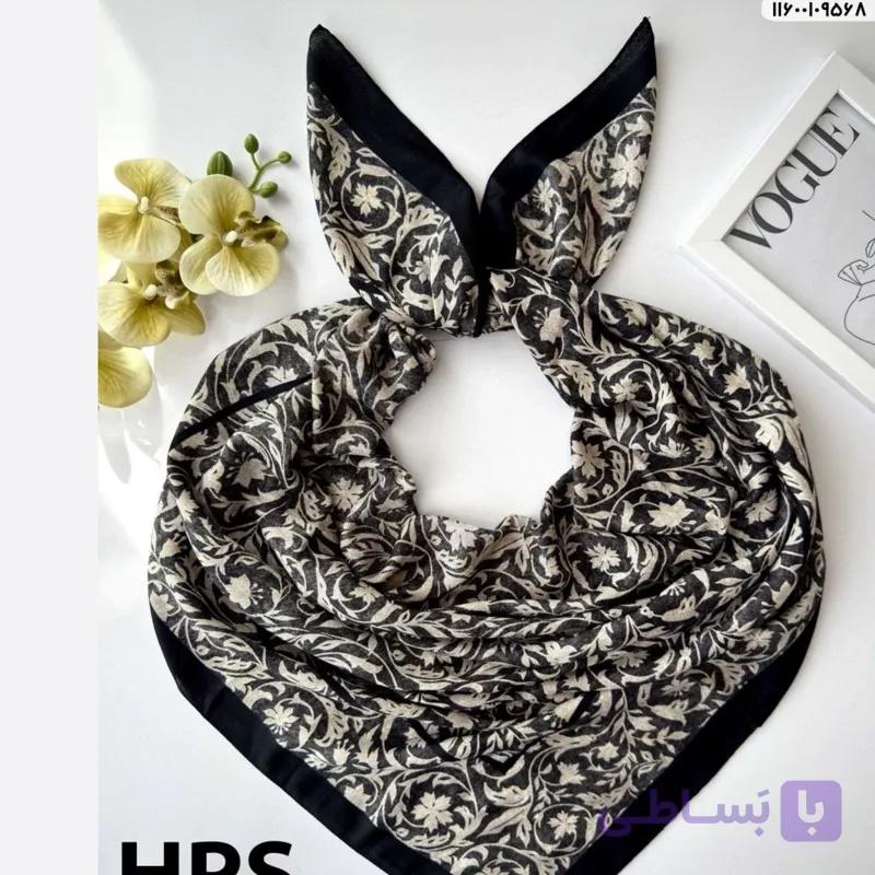 روسری سی آی اسکارف دوردوخت قواره 125 گل دار
