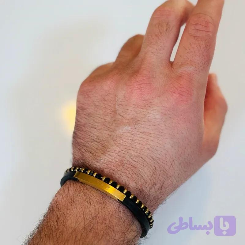 دستبند چرم دو تکه طرح Rolex