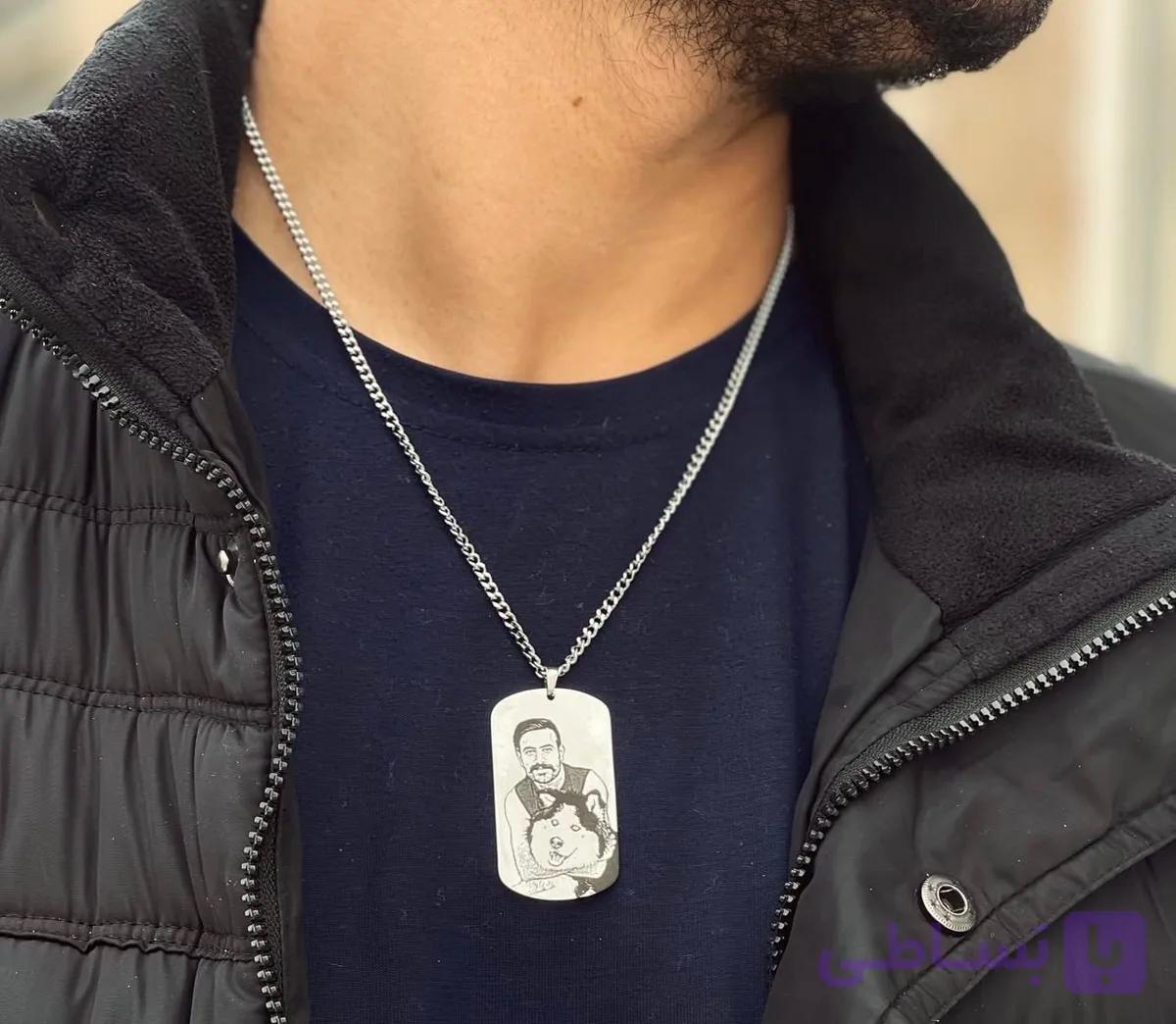 گردنبند حک چهره — تصویر 1