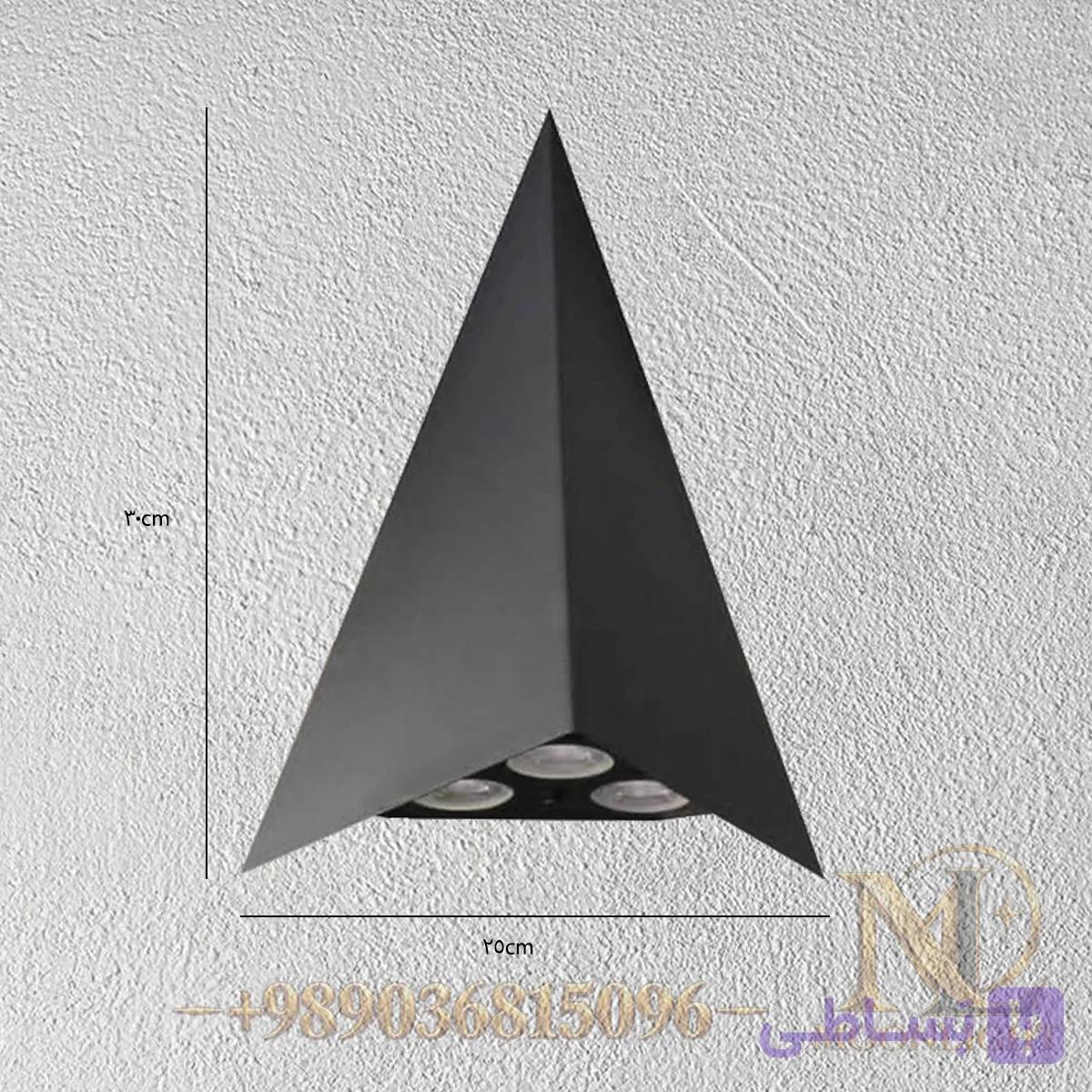 چراغ دیواری LED مثلثی ام.ام الکتریک مدل mm1076-W (طراحی مدرن)