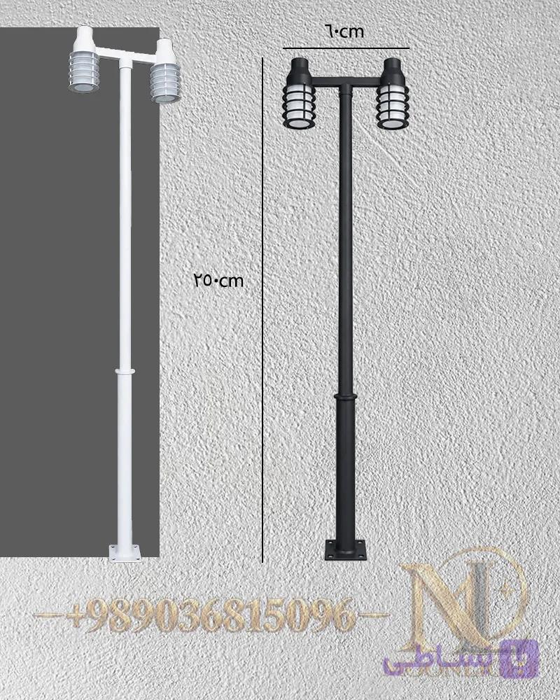 سر چراغ خیابانی و ویلایی دو شاخه LED