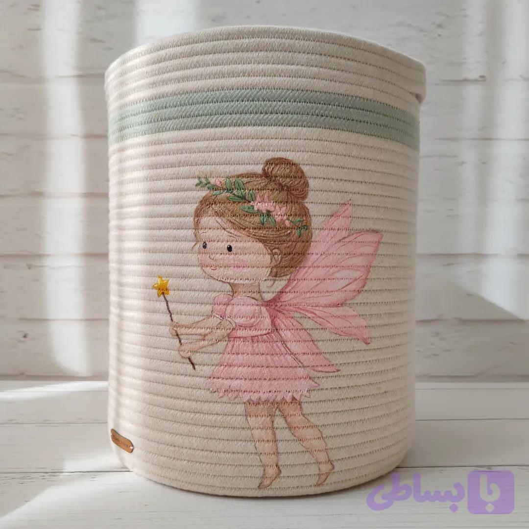 ست سیسمونی قیطان دوزی Lovely basket (طرح فرشته و پروانه)