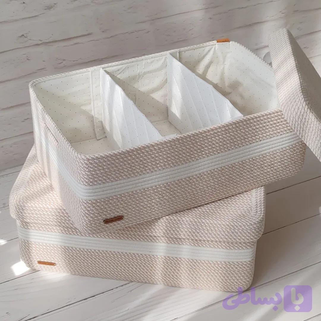 باکس نظم دهنده قیطان دوزی Lovely basket (منقسم دار)