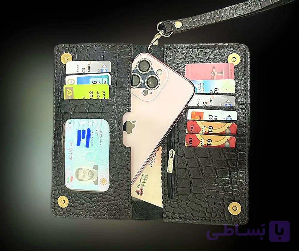 کیف پول چرم طبیعی دست دوز مردانه برند AS مدل07