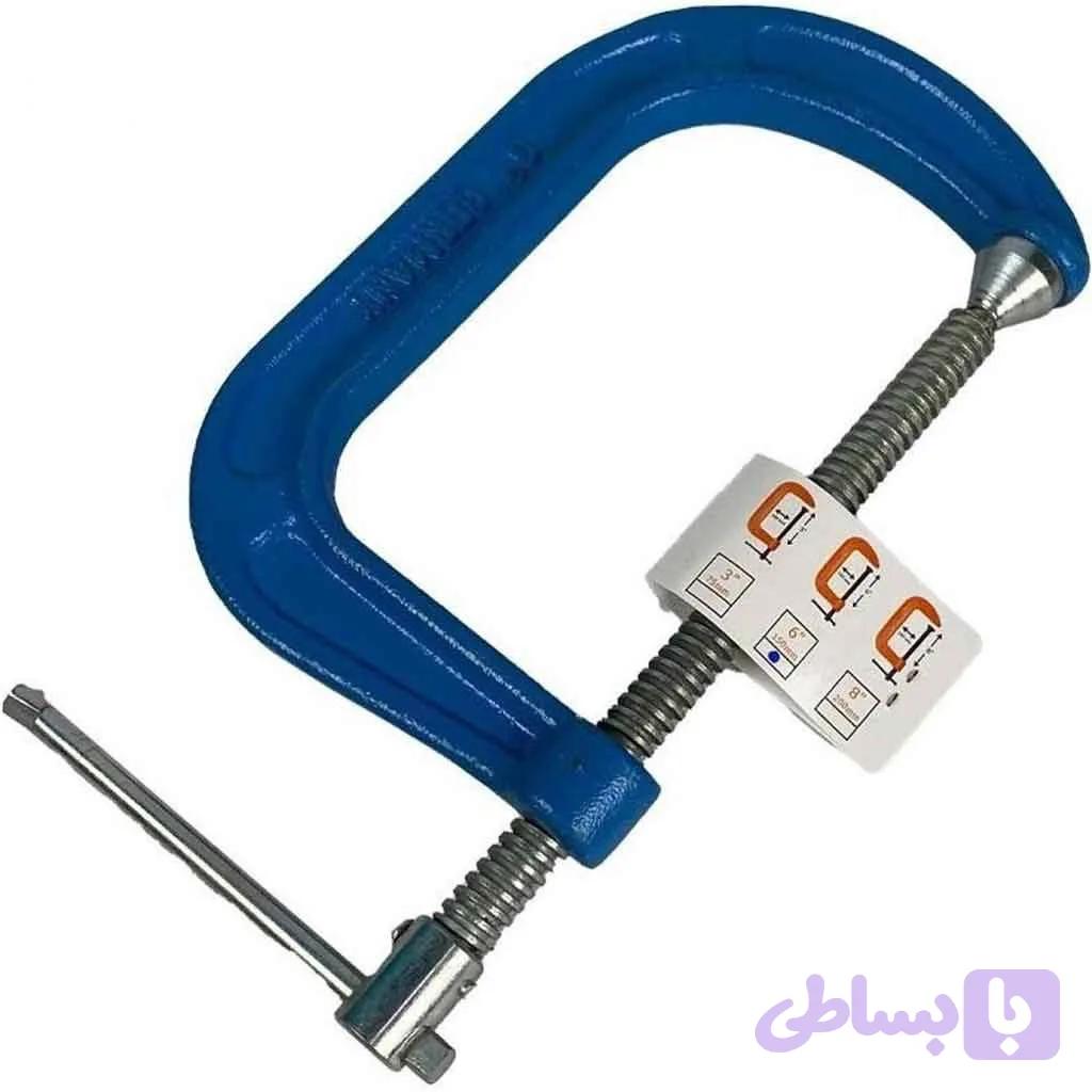 گیره نجاری سی کلمپ آبی سایز 6 اینچ — تصویر 1